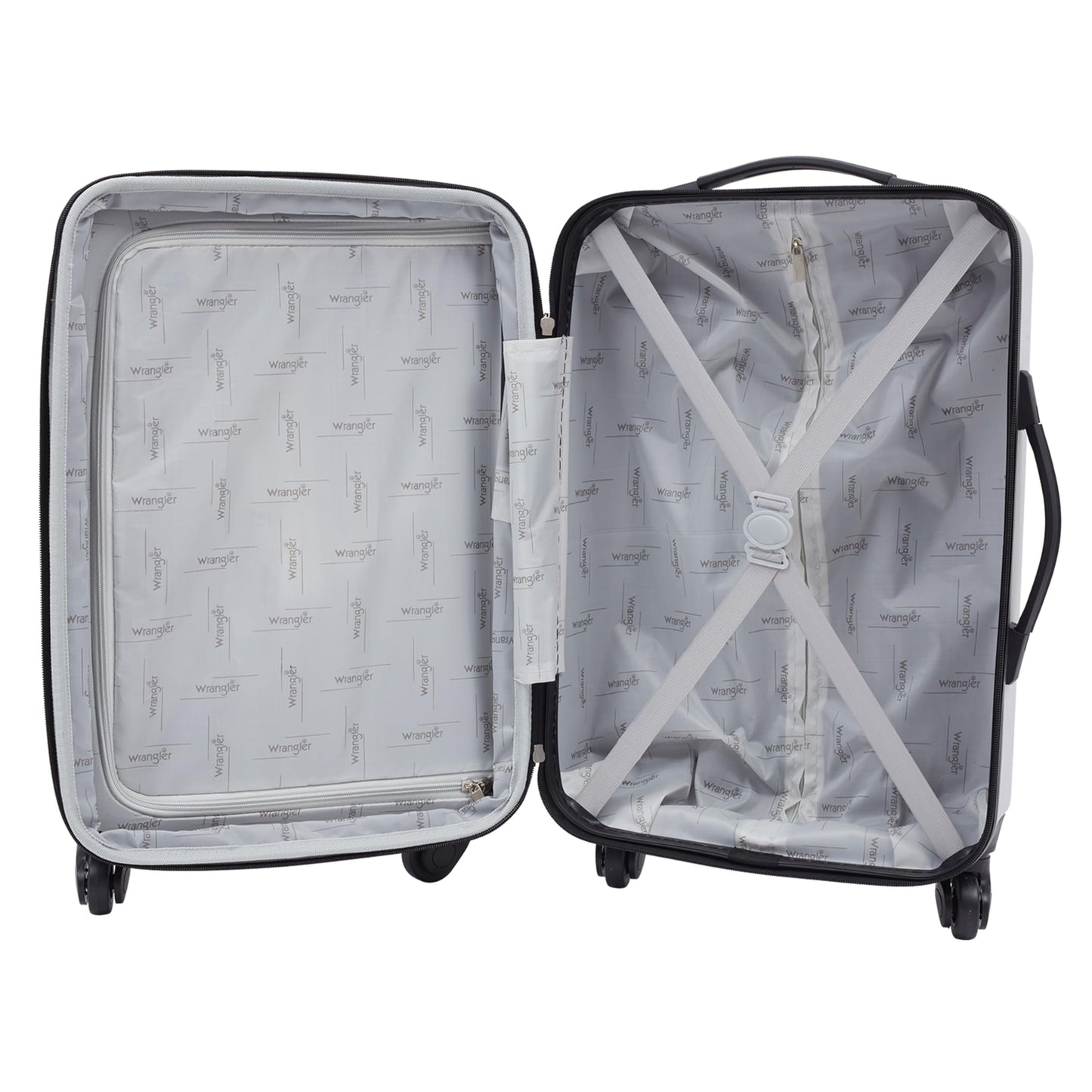 Wrangler 20" Grey Carry-On Luggage Set