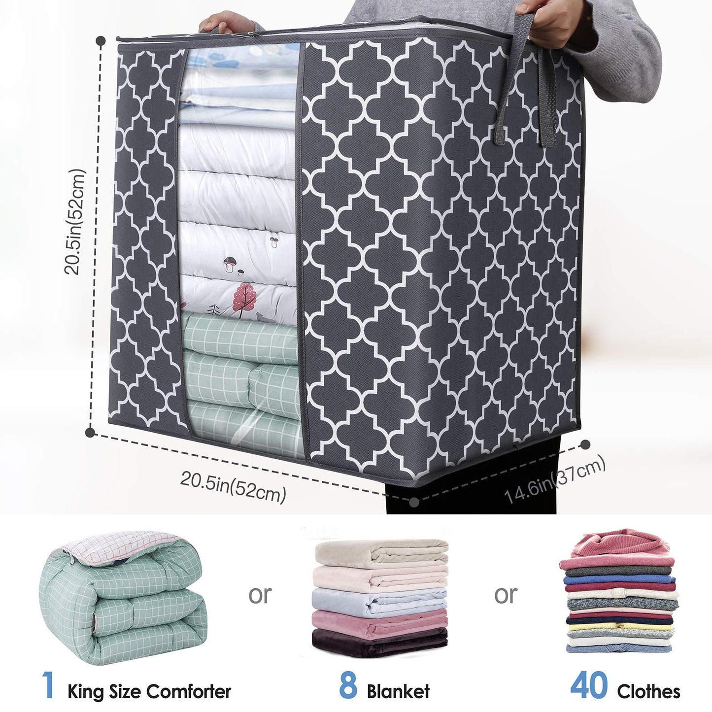 WISELIFE Large Storage Bags for Blankets and Clothes