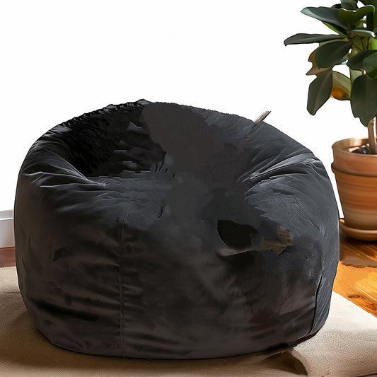 Codi Bean Bag Chair for Kids and Adults with Filler Included, 3 FT - Comfy Beanbag Chairs for Teen, Memory Foam Added - Machine Washable and Soft Mink Bonded Cover - Charcoal Grey, 3ft