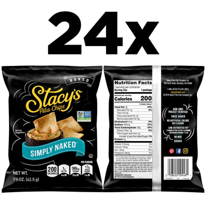 Stacy's Simply Naked Pita Chips, 24 Bags