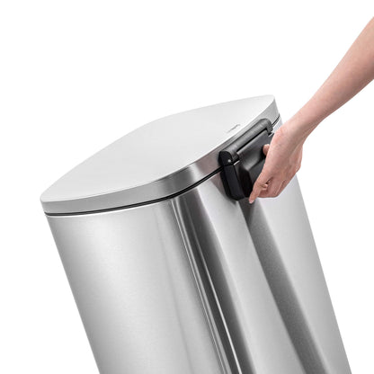 QUALIAZERO 50L Stainless Steel Step Trash Can