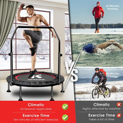 Foldable Mini Trampoline for Indoor Fitness