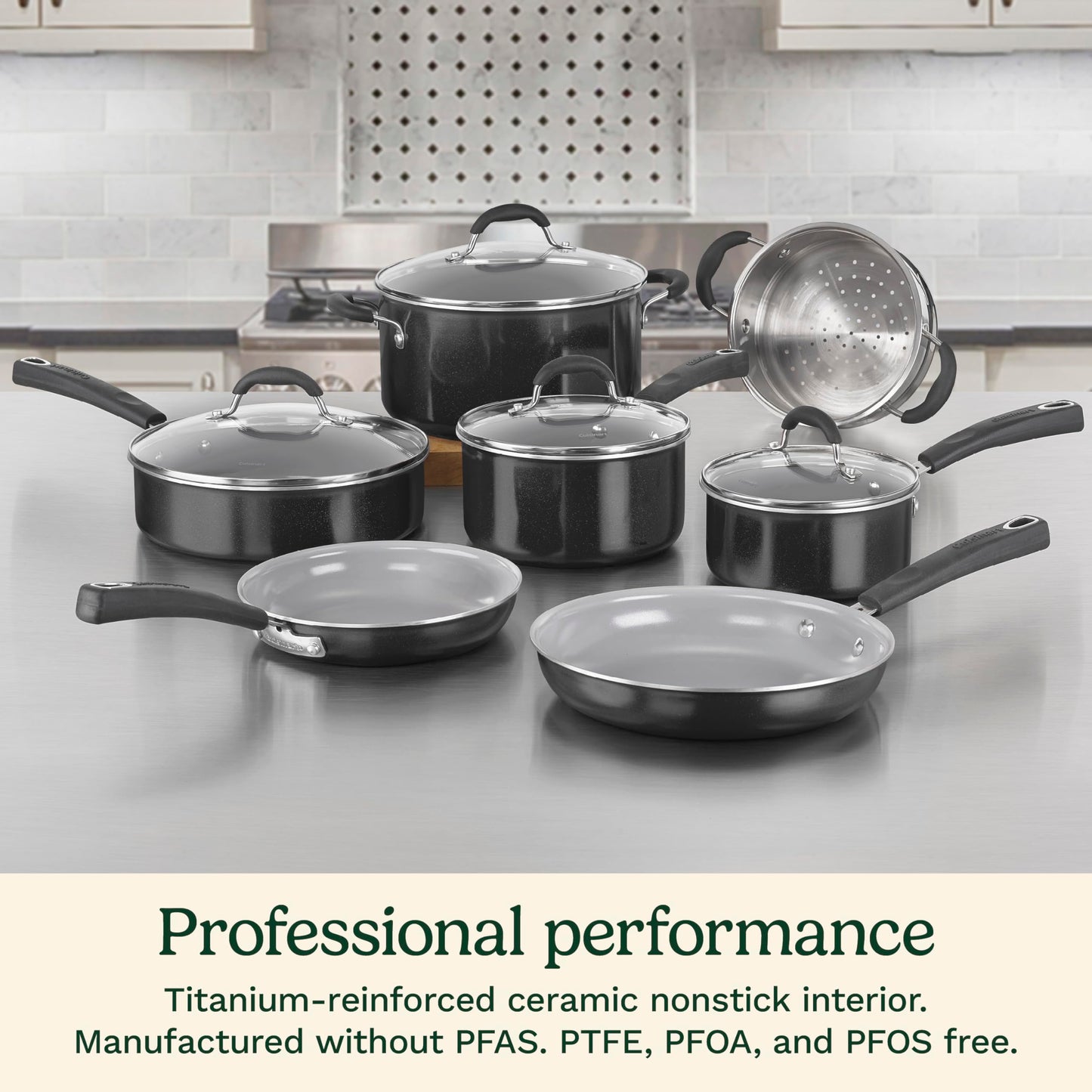 Add 2 to Your Cart!           Cuisinart 11-Piece Nonstick Cookware Set, Black