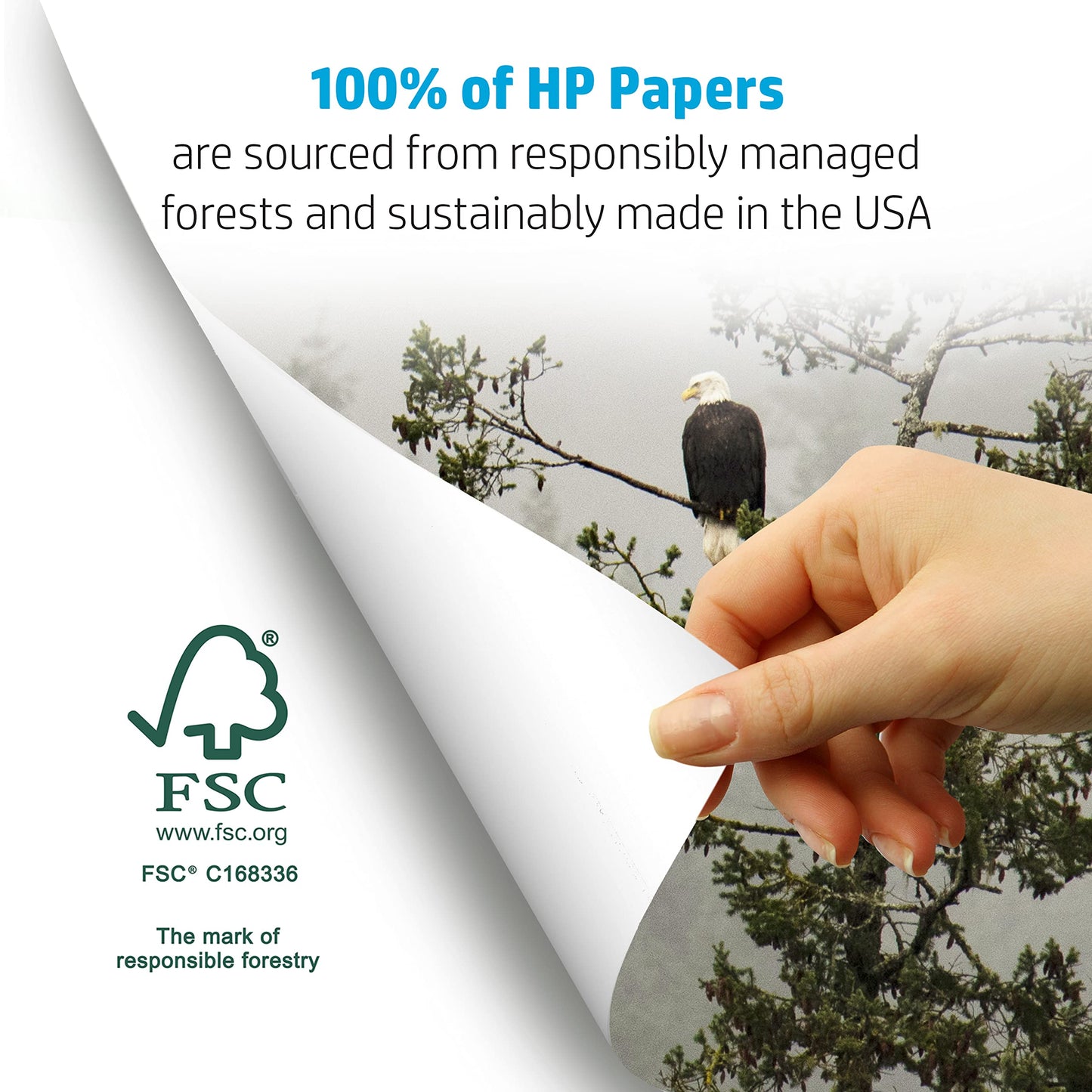 HP Papers | 8.5x 11 Paper | All-In-One 22 lb | 5 Ream Case - 2,500 Sheets | 96 Bright| Made in USA - FSC Certified | 207000C