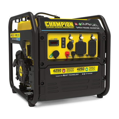 Champion Power Equipment 4250-Watt Dual Fuel RV Ready Portable Open Frame Inverter Generator with Quiet Technology