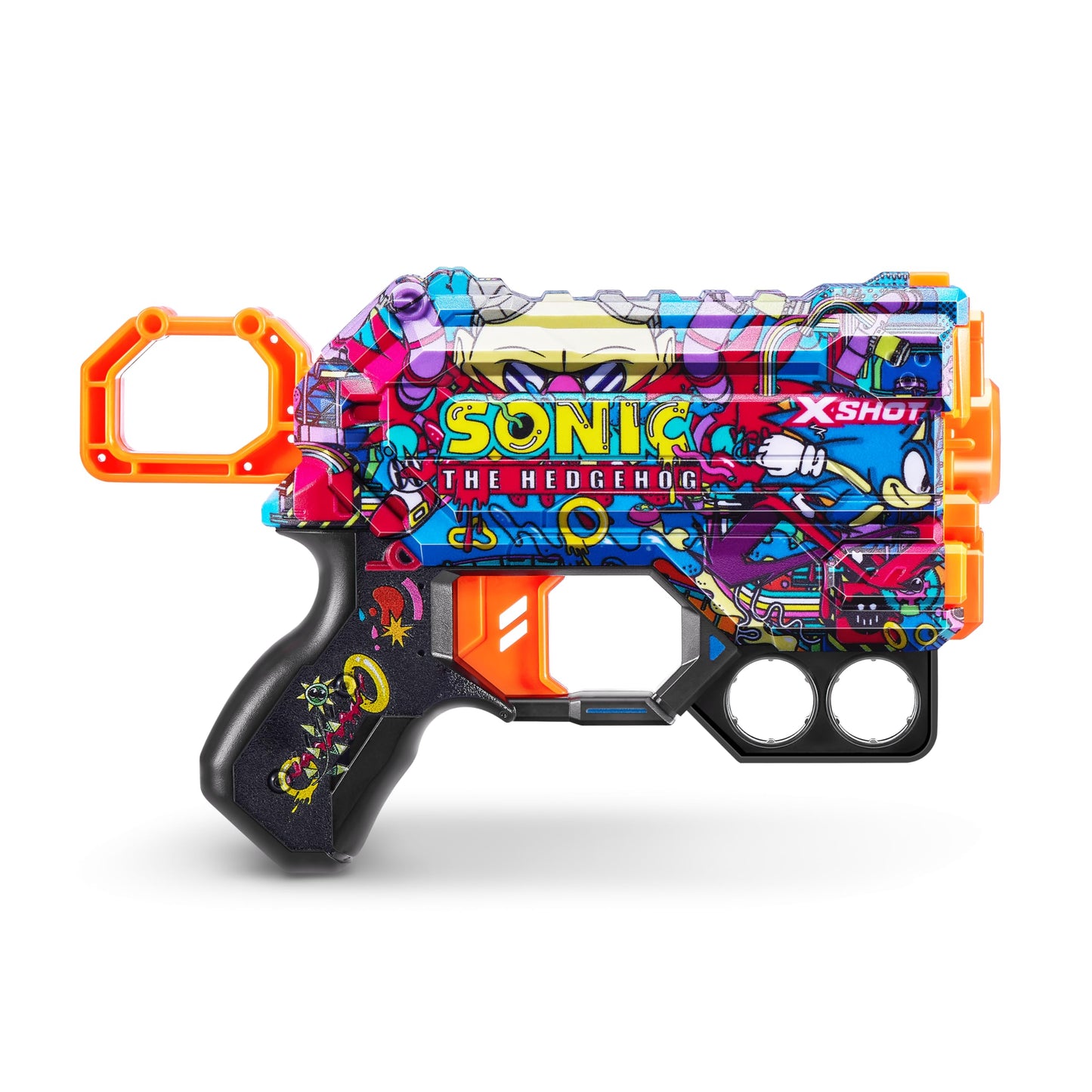 X-Shot Skins Menace - Sonic Robotnik (2 Pack + 16 Darts) by ZURU, Easy Reload, Air Pocket Dart Technology, Toy Foam Dart Blaster for Kids, Teens, Adults, Frustration Free Packaging