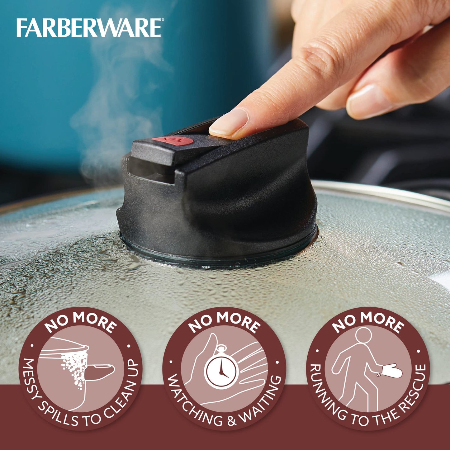 Farberware 14-Piece Nonstick Cookware Set, Aqua