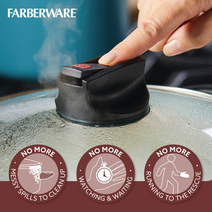Farberware 14-Piece Nonstick Cookware Set, Aqua