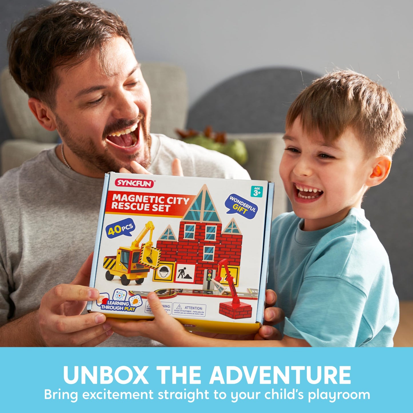 40PCS Magnetic Rescue City Set for Kids