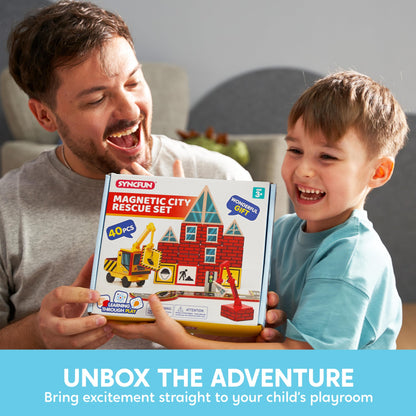 40PCS Magnetic Rescue City Set for Kids