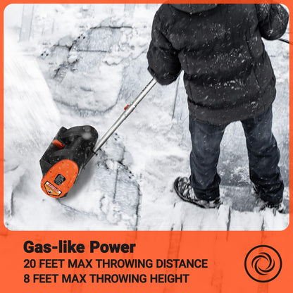 VOLTASK 12-Inch Electric Snow Blower, 10 Amp