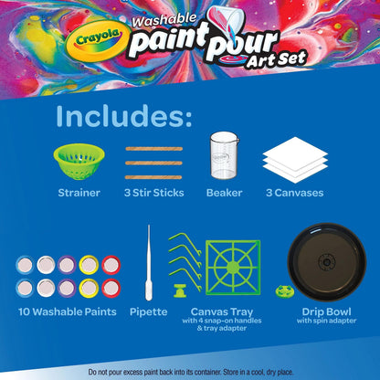 Crayola Washable Paint Pour Set for Kids