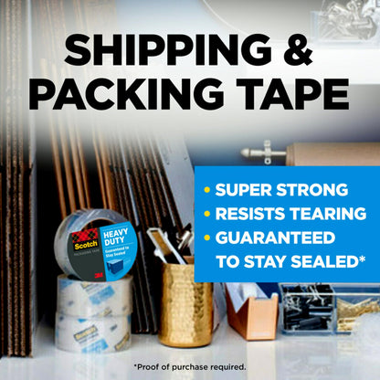 Scotch Heavy Duty Shipping Packing Tape Rolls