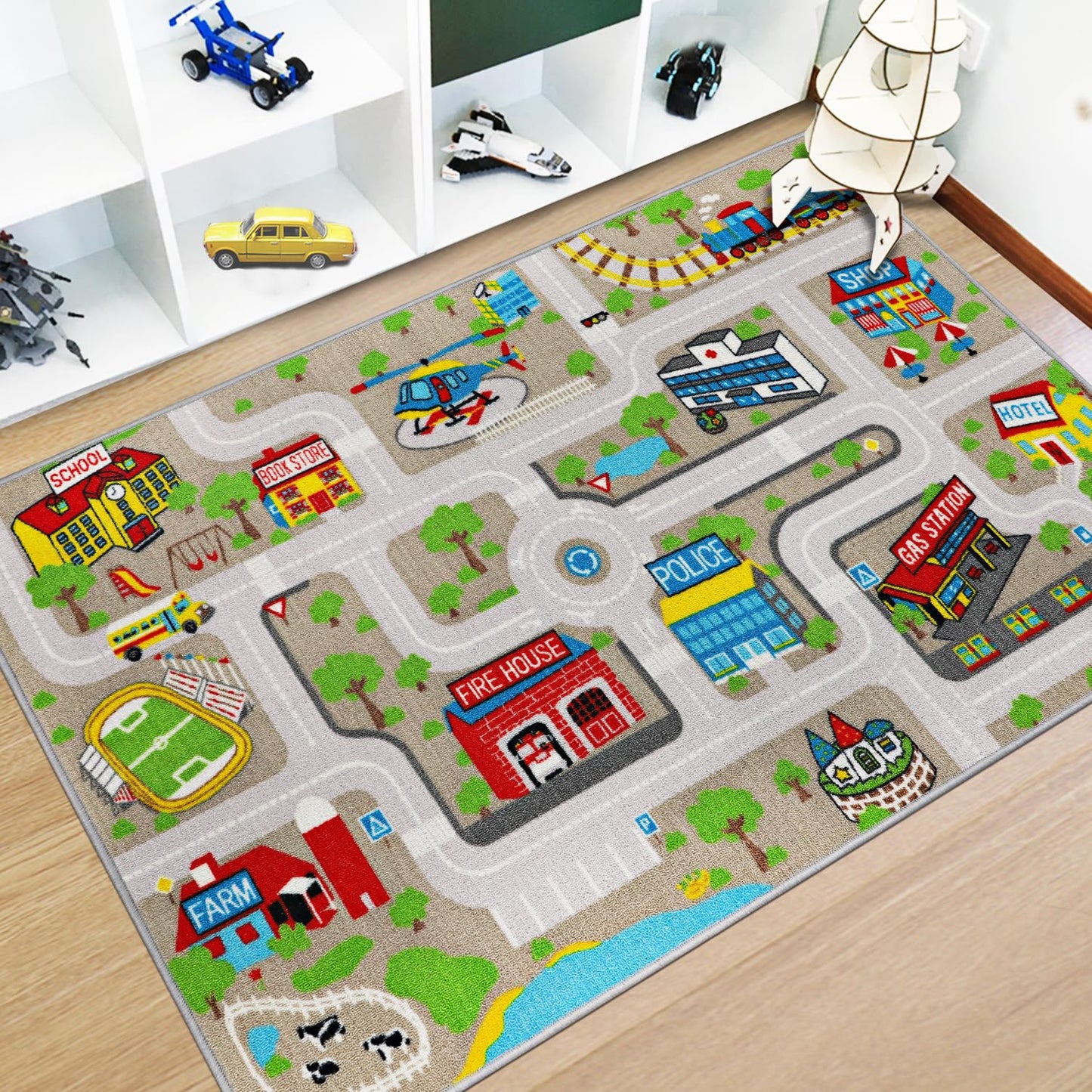 Kids Educational Traffic Road Play Rug 5.2'x3.3'