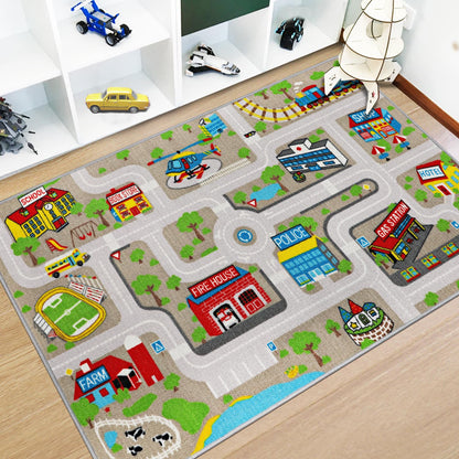 Kids Educational Traffic Road Play Rug 5.2'x3.3'