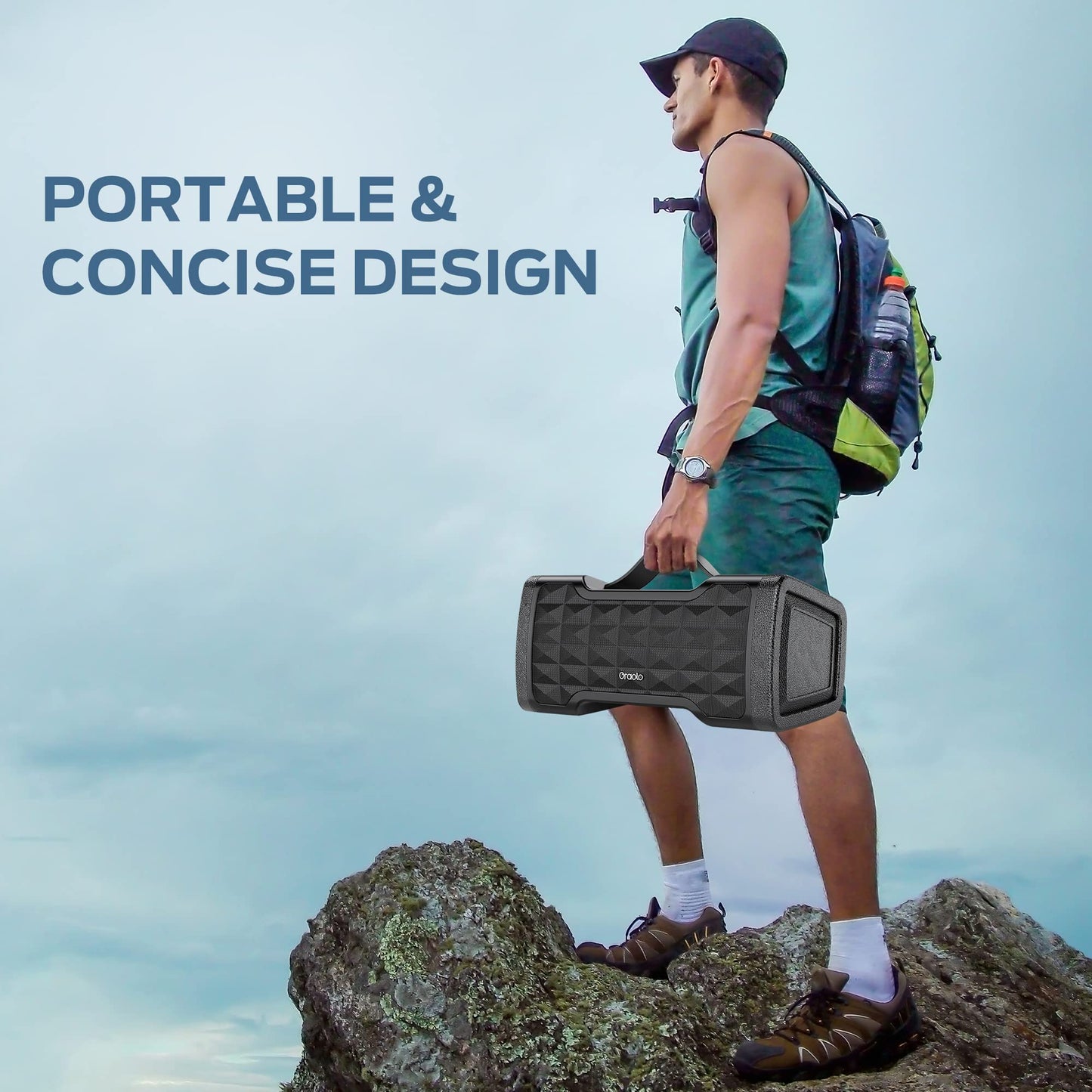 Oraolo 40W Waterproof Bluetooth Speaker for Parties