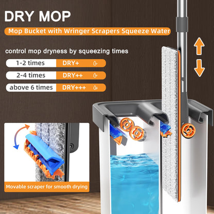 MOPALL Mop and Bucket with Wringer Set