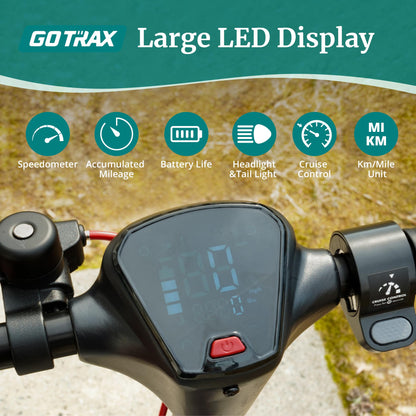 Gotrax Apex XL 8.5" Solid Tires, Max 12 Miles Range and 15.5Mph Speed, Bright Headlight and Taillight, Big LED Display, Aluminum Alloy Frame, Foldable Commuting Escooter for Adults, Black