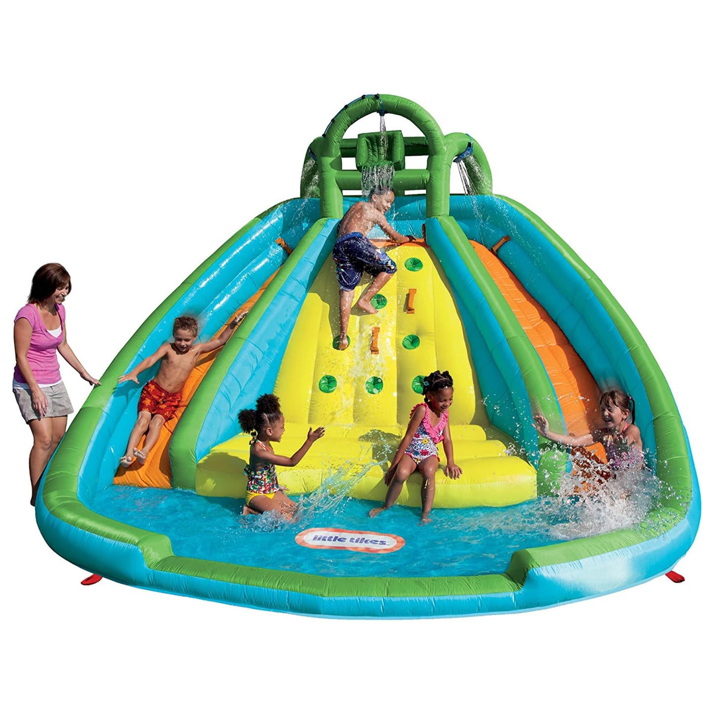 Little Tikes Rocky Mountain River Race Inflatable Slide Bouncer Multicolor, 161.00''L x 169.00''W x 103.00''H --- Weight: 50.00lbs.