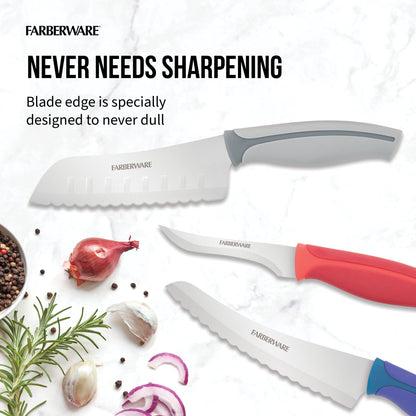 Farberware 3-Piece Utility Knife Set, Multicolor