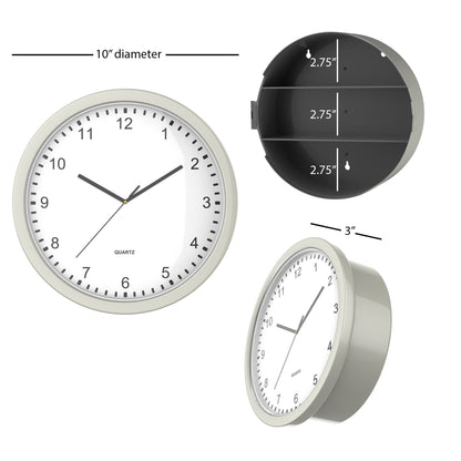 10-Inch Analog Clock with Hidden Safe