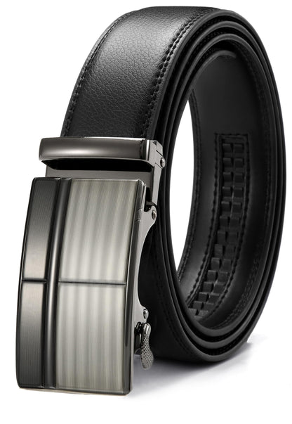 CHAOREN Leather Ratchet Belt for men 1 3/8" for Dress Pants - Micro Adjustable Belt Fit Everywhere