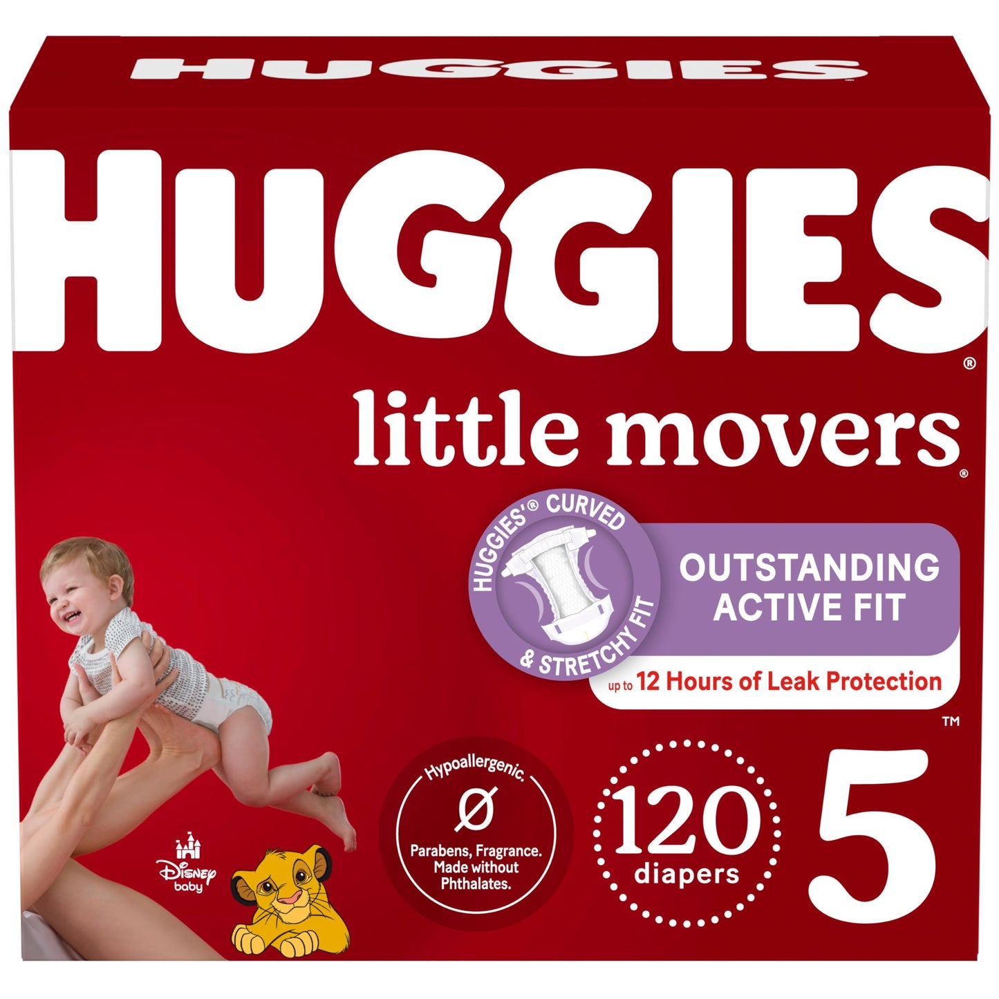 HUGGIES Little Movers Size 5 Diapers 120 Count