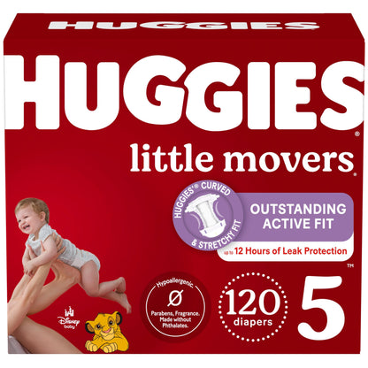 HUGGIES Little Movers Size 5 Diapers 120 Count