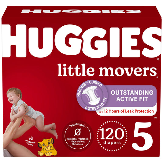 HUGGIES Little Movers Size 5 Diapers 120 Count