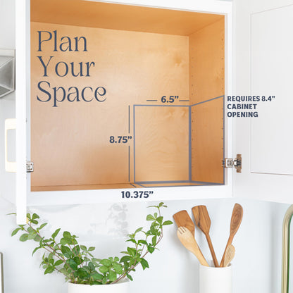 Pull Out Cabinet Organizer for Spices, Cans - Heavy Duty with Lifetime Limited Warranty- Pull Out Spice Rack- Cabinet Pull Out Shelf for Cans,Dishes, Etc, 8-1/2"W x10-3/8"Dx8-7/8"H, Chrome