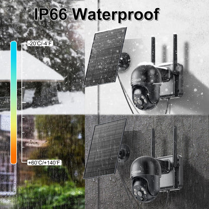 4G LTE Solar Security Camera with Night Vision