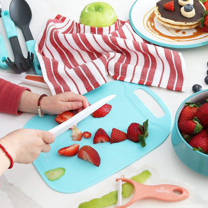 Kid Safe Cooking Knives Set with Cutting Board