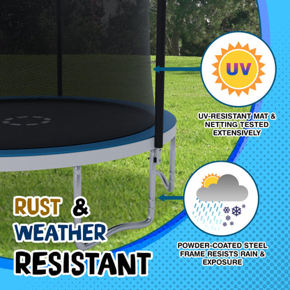 10FT Outdoor Trampoline with Safety Enclosure