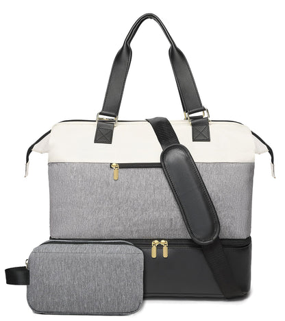 Large Travel Duffle Bag with Shoe Compartment