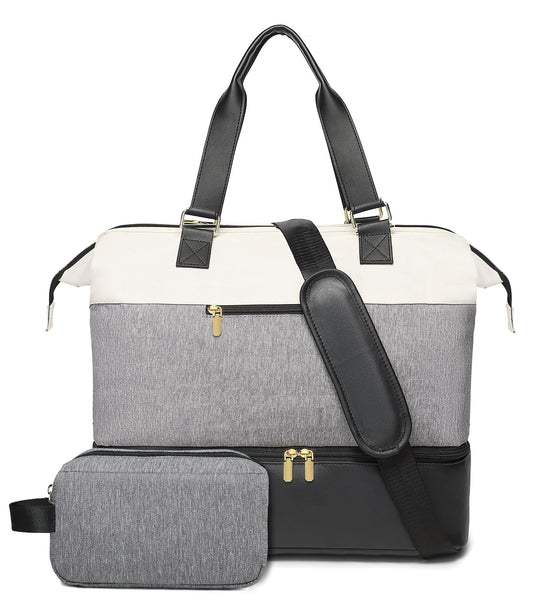 Large Travel Duffle Bag with Shoe Compartment