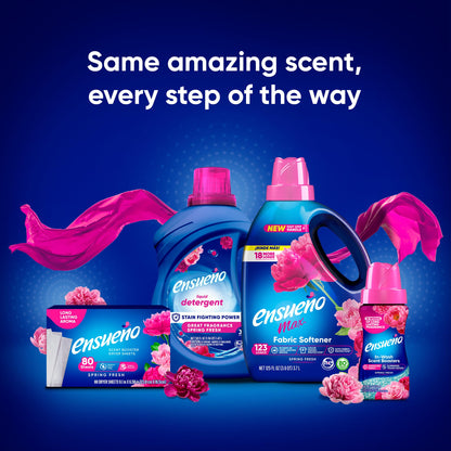 Ensueño - Max Liquid Fabric Softener- With Long-Lasting Freshener And Wrinkle Eliminating formula, Spring Fresh Scent - (125 oz)
