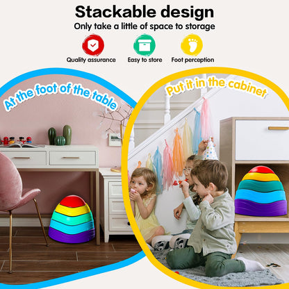 5 Pcs Non-Slip Stepping Stones for Kids