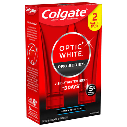2 Pack Colgate Optic White Toothpaste with Peroxide