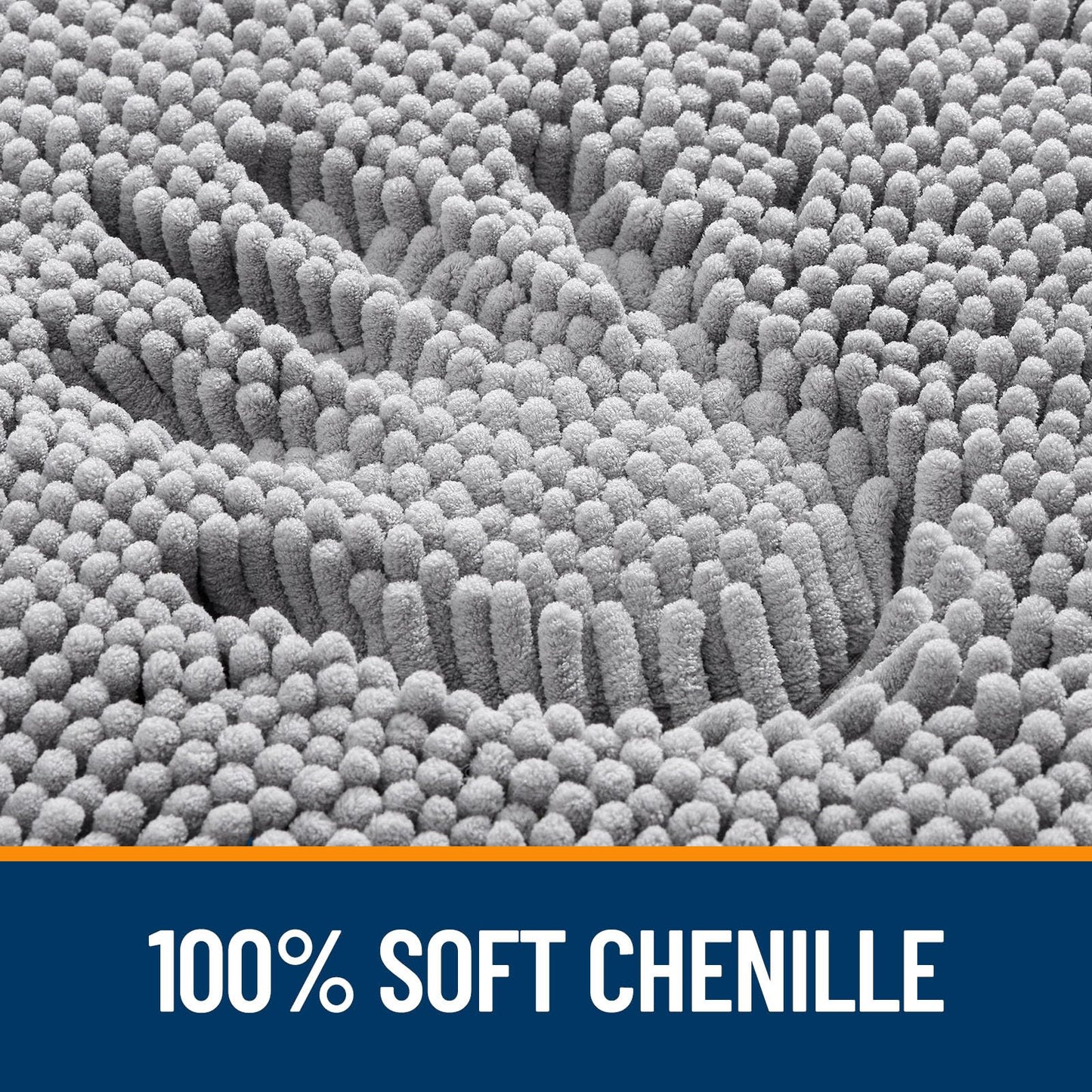 OLANLY Absorbent Chenille Bath Rugs, Quick Dry