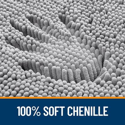 OLANLY Absorbent Chenille Bath Rugs, Quick Dry