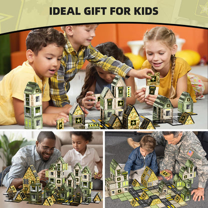 100 PCS Army Magnetic Building Blocks Toys