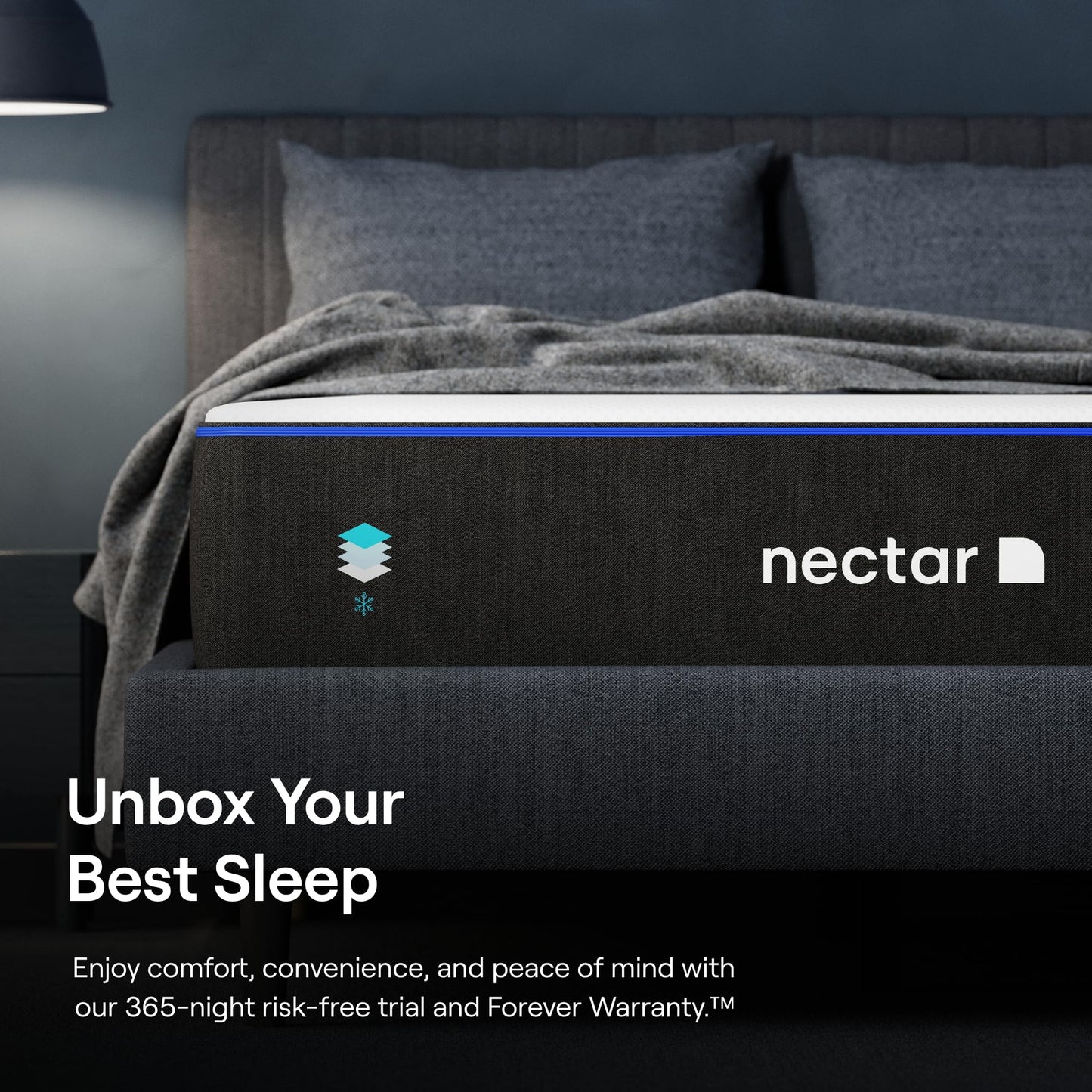 Nectar Gel Memory Foam Twin Mattress with Trial