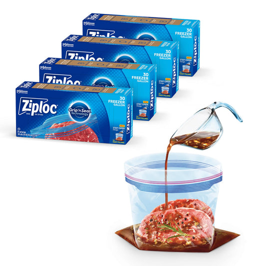 Ziploc Gallon Freezer Bags, 120 Count