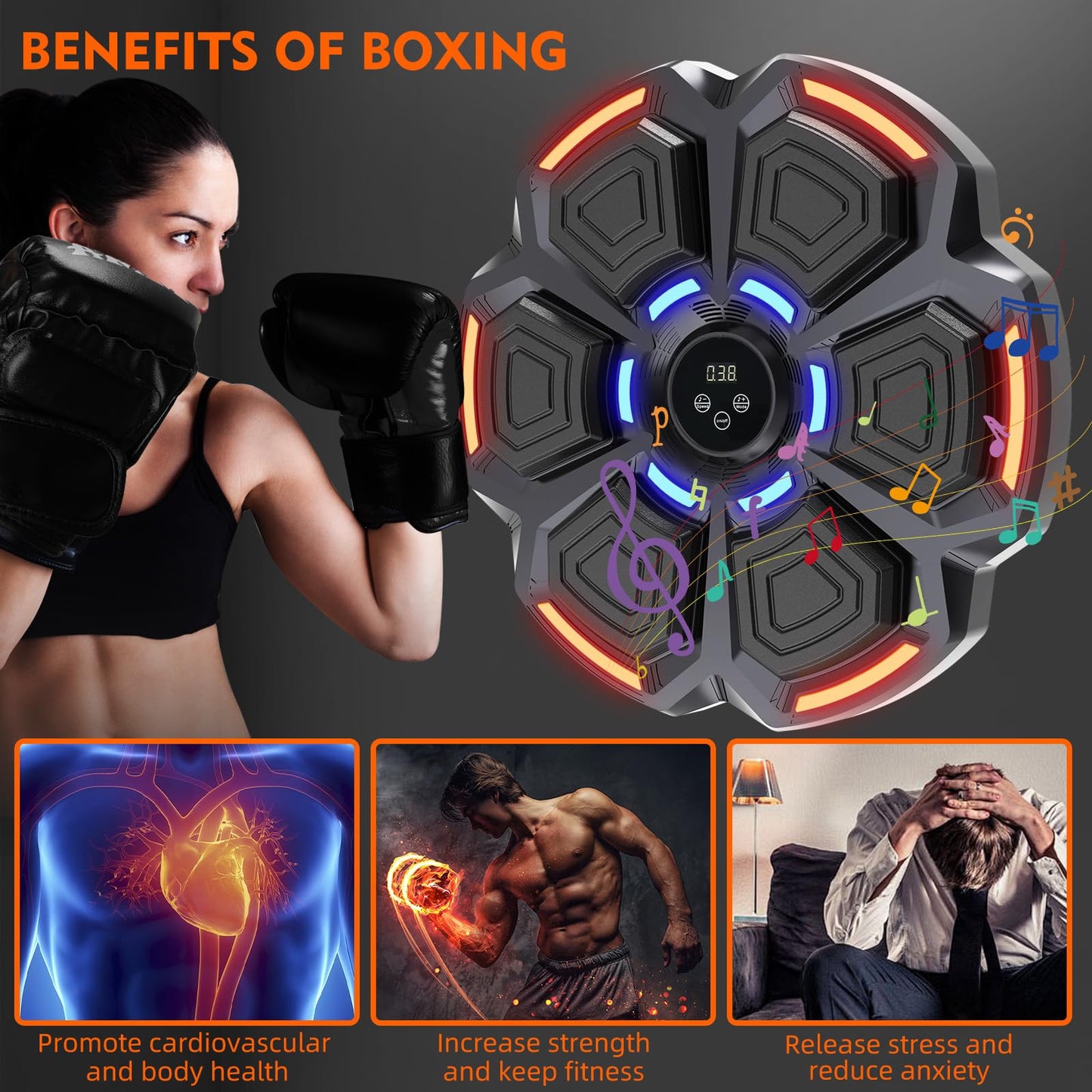 Bluetooth Music Punching Machine with Gloves