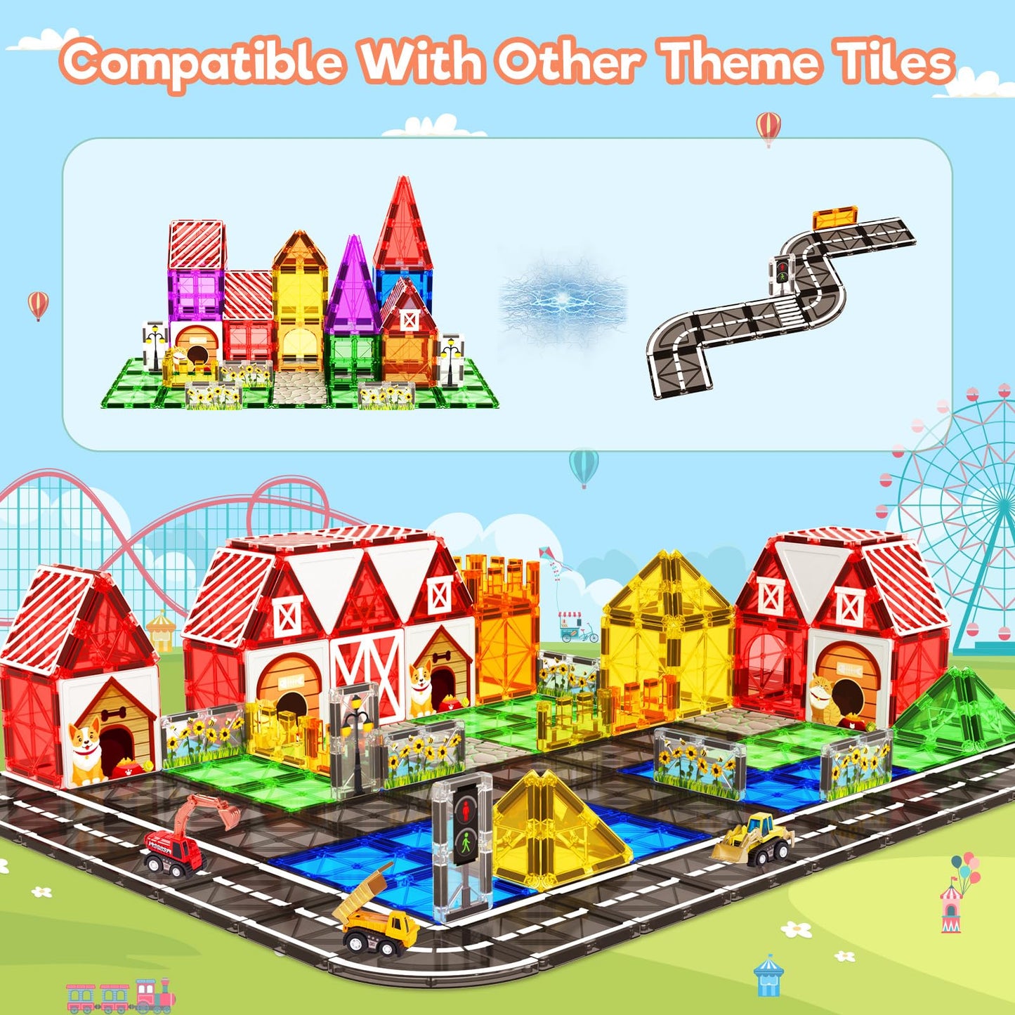 Magnetic Tiles Educational Toy Set for Kids