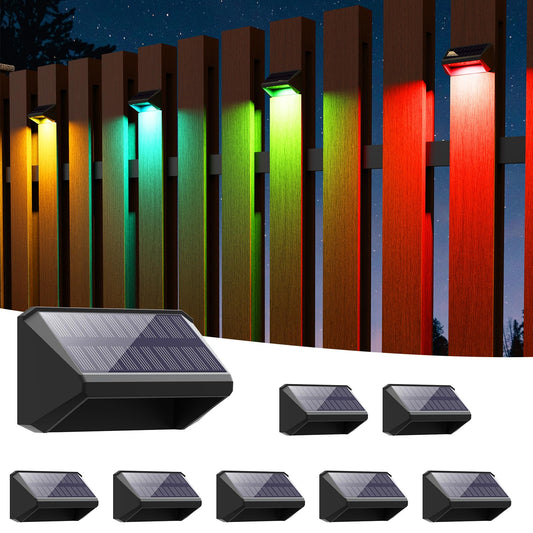 8 Pack Solar Fence Lights for Outdoor Use