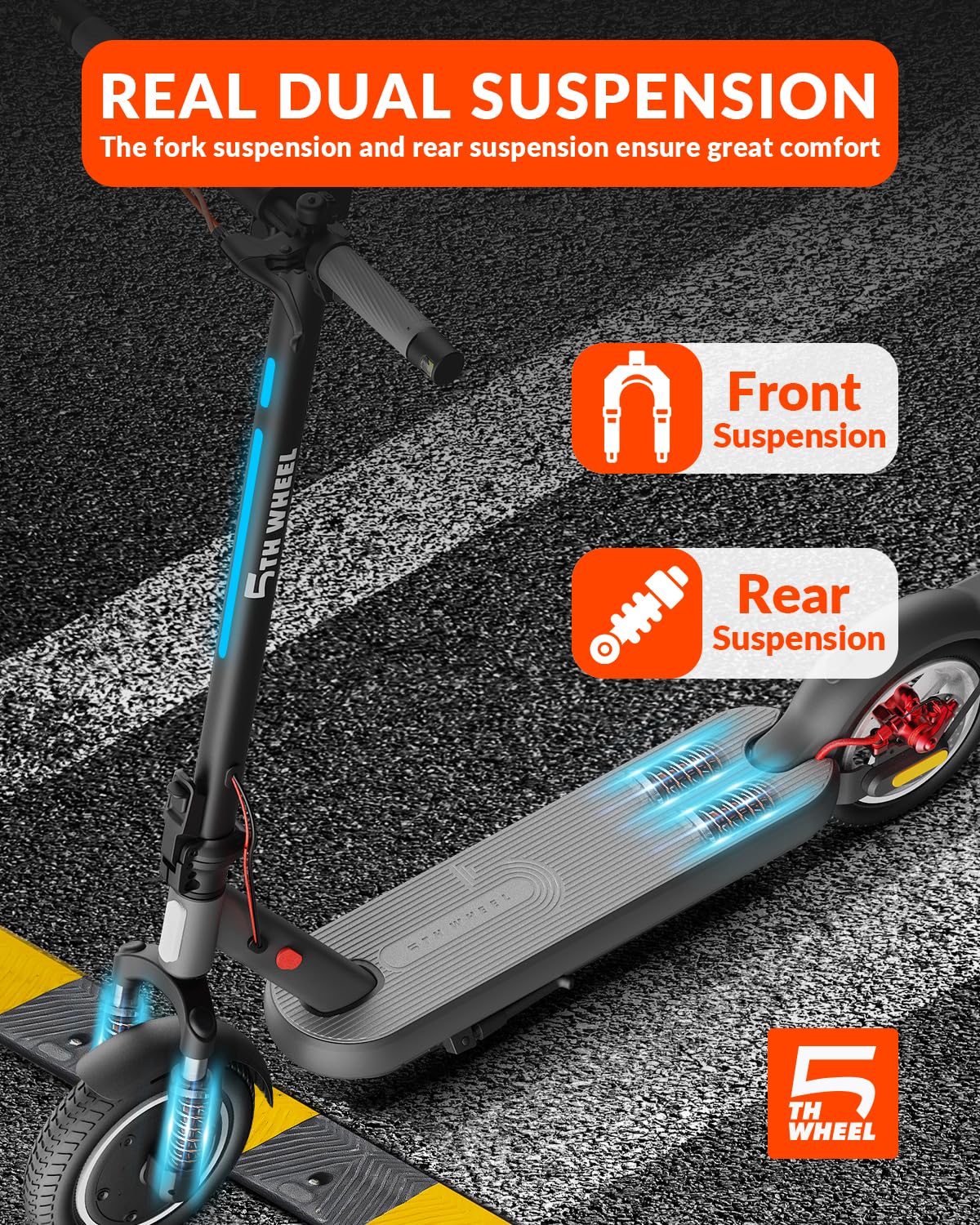 5TH Wheel Electric Scooter 800W 20 MPH Range