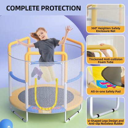 55" Indoor Outdoor Trampoline for Kids