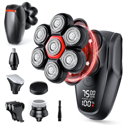 7D Electric Razor for Bald Men - Waterproof