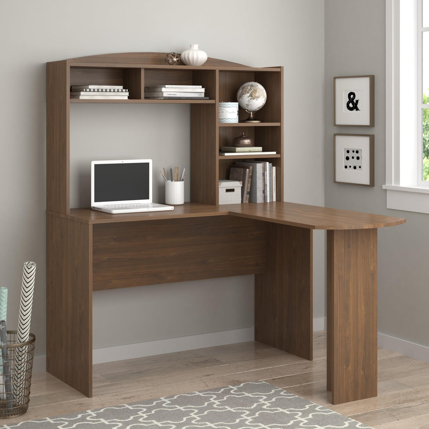 Ameriwood Home Sutton Desk, Florence Walnut